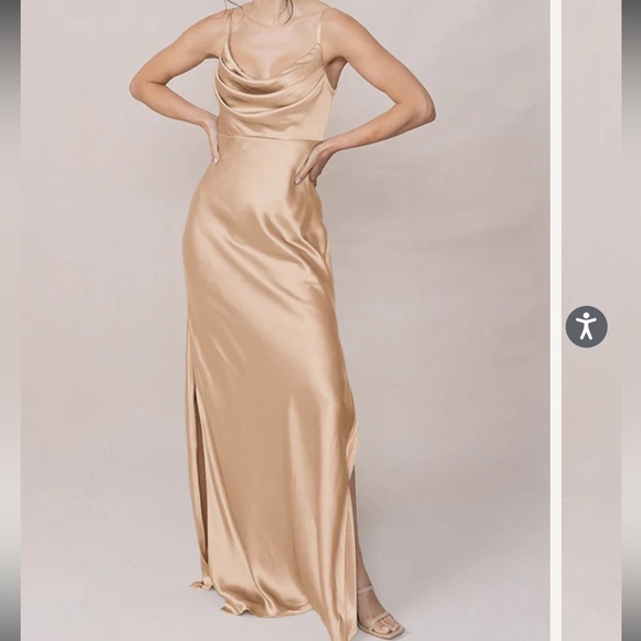 Revelry Skye Satin Maxi Dress Size 10 - Picture 1 of 6